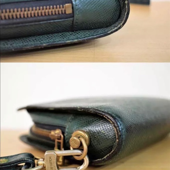 🍾25% OFF🍾 AUTH Louis Vuitton Taiga Green Orsay - Picture 6 of 8